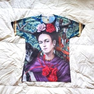Frida Khalo Sublimination American Apparel T-Shirt